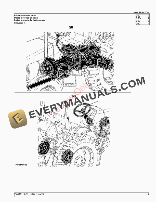 John Deere 5603 Tractor Parts Catalog PC9669 20AUG23-5