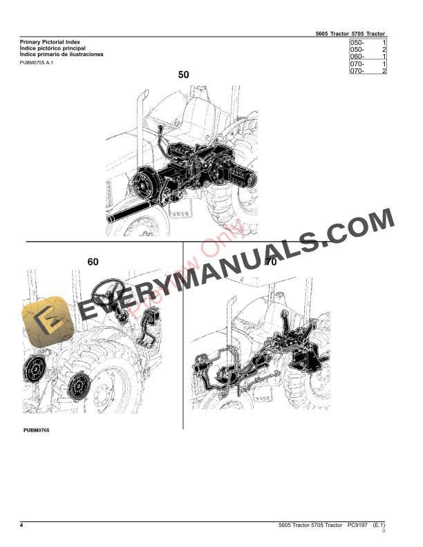 John Deere 5605 and 5705 Tractors Parts Catalog PC9197 21SEP23-4