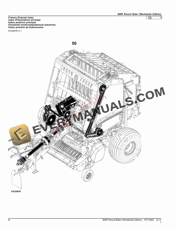 John Deere 560R Round Baler Parts Catalog PC13263 15OCT23-4