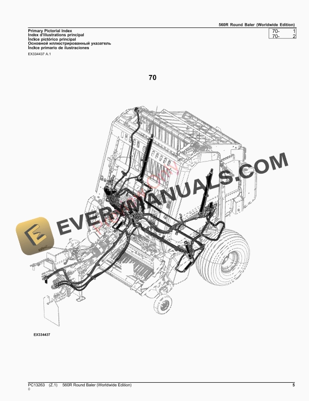 John Deere 560R Round Baler Parts Catalog PC13263 15OCT23-5