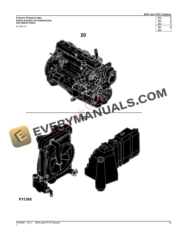John Deere 5615 AND 5715 TRACTORS Parts Catalog PC6045 17OCT23-3