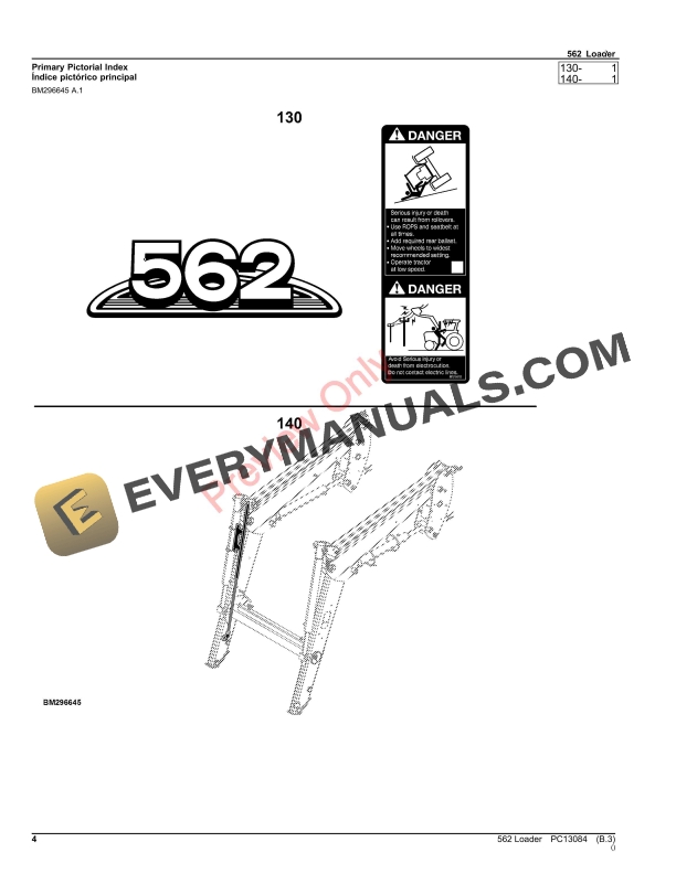 John Deere 562 Loader Parts Catalog PC13084 30NOV20-4
