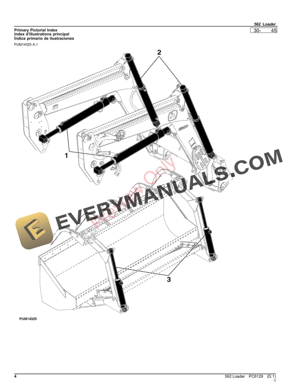 John Deere 562 Loader Parts Catalog PC6129 07NOV23-4
