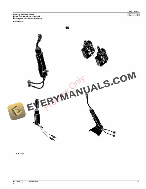 John Deere 562 Loader Parts Catalog PC6129 07NOV23-5