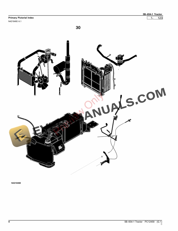 John Deere 5B654-1 Tractor Parts Catalog PC12459 10SEP23-4