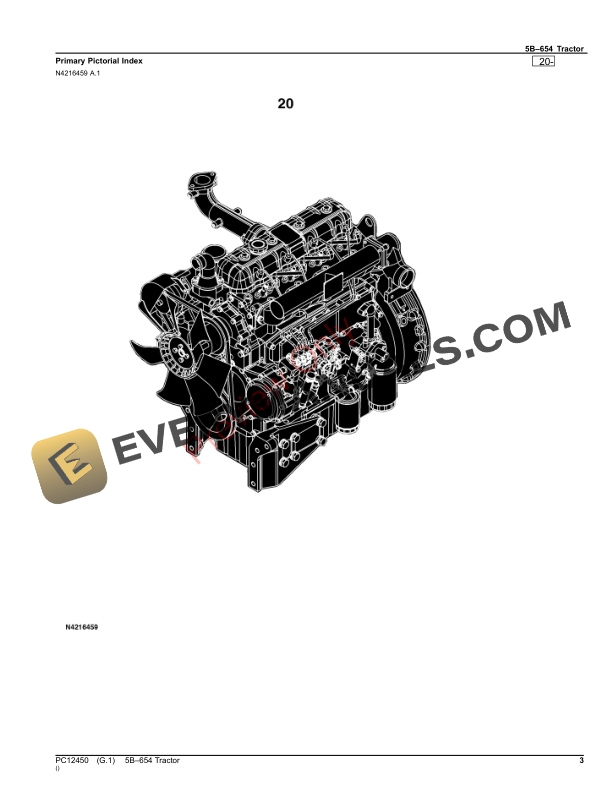 John Deere 5B654 Tractor Parts Catalog PC12450 10SEP23-3