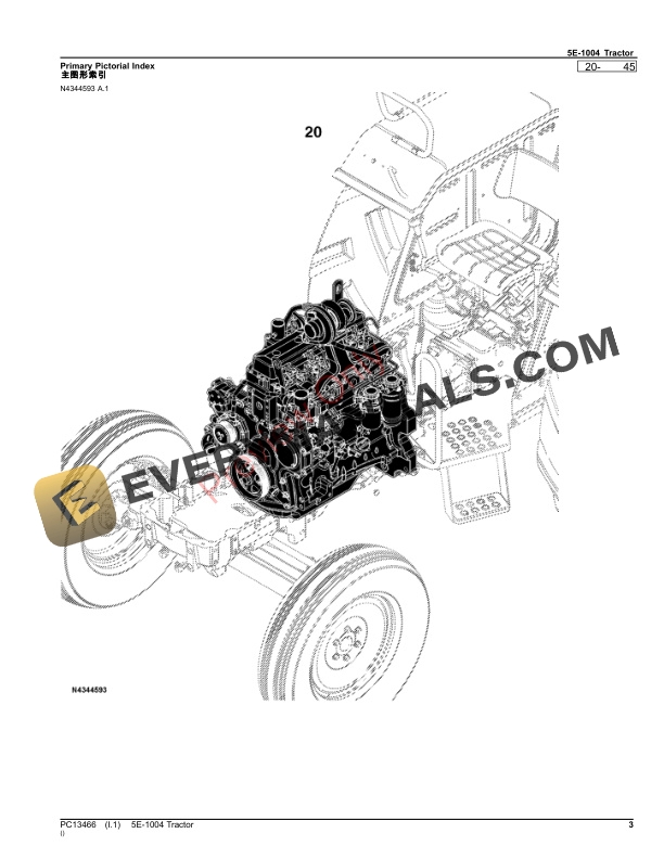 John Deere 5E-1004 Tractor Parts Catalog PC13466 06OCT23-3