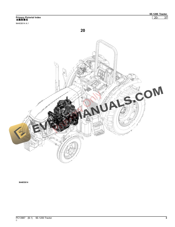 John Deere 5E-1200 Tractor Parts Catalog PC13987 23NOV23-3