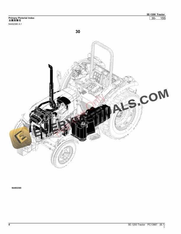 John Deere 5E-1200 Tractor Parts Catalog PC13987 23NOV23-4
