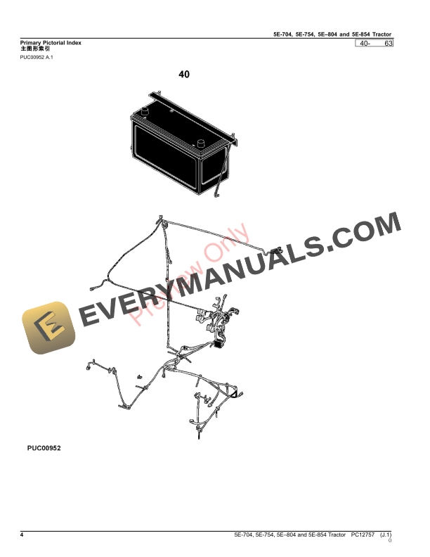 John Deere 5E-704, 5E-754, 5E-804 and 5E-854 Tractor Parts Catalog PC12757 24OCT23 5 John Deere 5E-704, 5E-754, 5E-804 and 5E-854 Tractor Parts Catalog PC12757 24OCT23-4