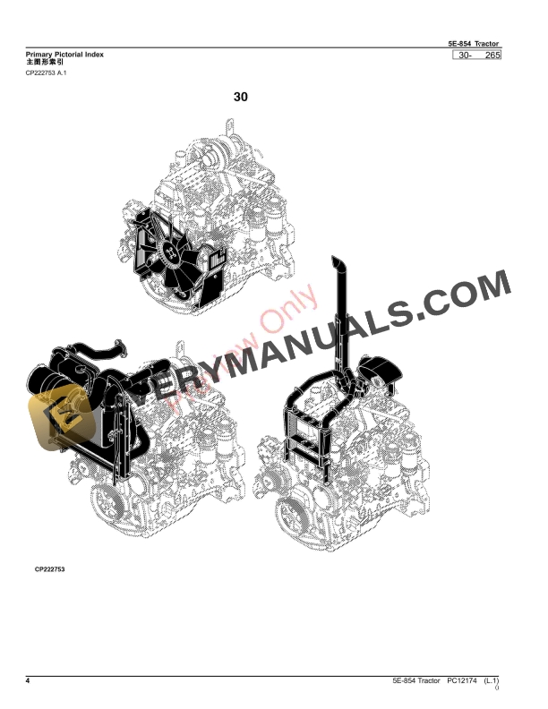 John Deere 5E-854 Tractor Parts Catalog PC12174 14NOV23-4