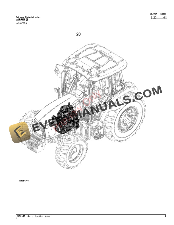 John Deere 5E-904 Tractor Parts Catalog PC13541 23NOV23-3