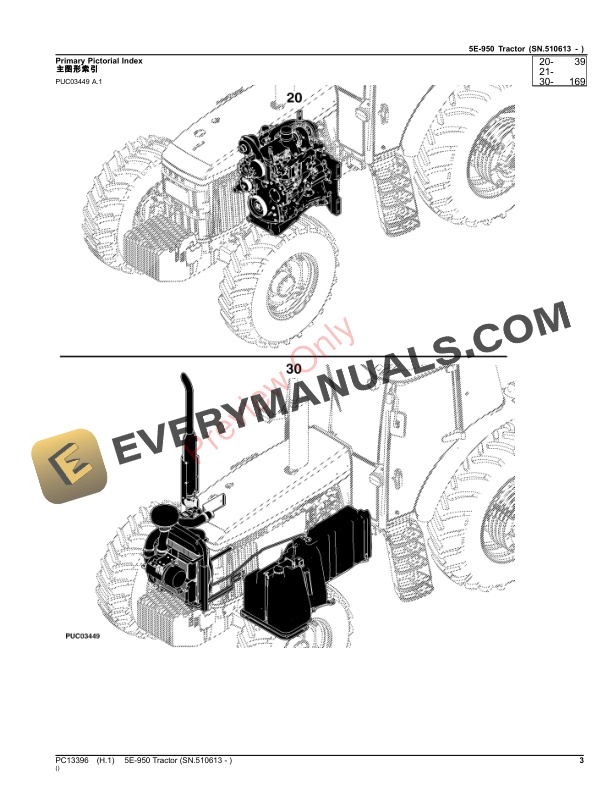John Deere 5E-950 Tractor (SN.510613 – ) Parts Catalog PC13396 02NOV23-3