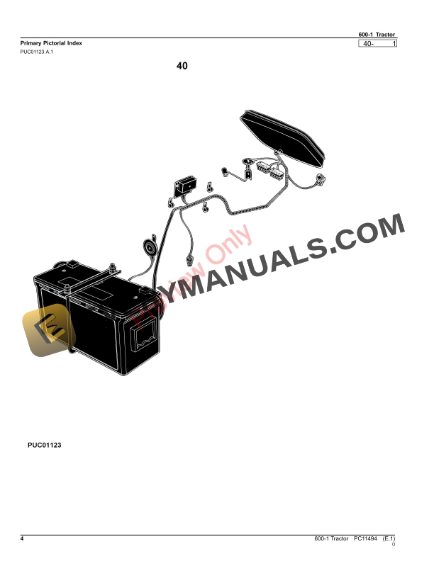 John Deere 600 1 Tractor Parts Catalog PC11494 19JUL21 4