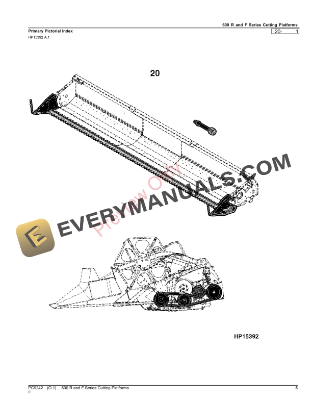 John Deere 600 R and F Series Cutting Platforms Parts Catalog PC9242 24OCT23-5