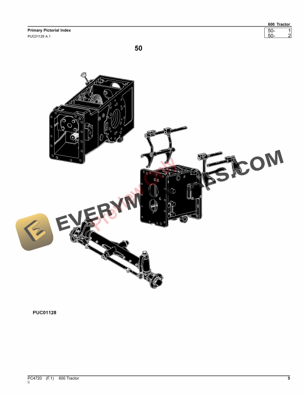 John Deere 600 Tractor Parts Catalog PC4720 25FEB20 6 John Deere 600 Tractor Parts Catalog PC4720 25FEB20-5
