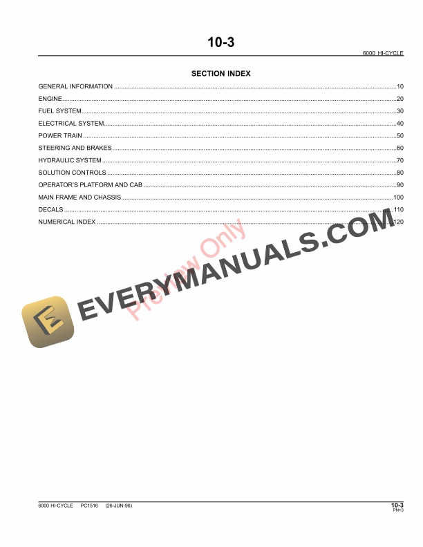 John Deere 6000 Hi-Cycle Sprayer Parts Catalog PC1516 14JUN11 PDF 12 John Deere 6000 Hi-Cycle Sprayer Parts Catalog PC1516 14JUN11-5