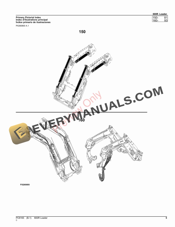 John Deere 600R Loader Parts Catalog PC6165 08MAY23 6 John Deere 600R Loader Parts Catalog PC6165 08MAY23-5