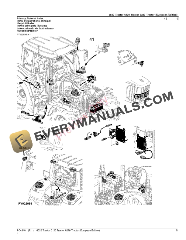 John Deere 6020, 6120, 6220 Tractors Parts Catalog PC4348 08AUG23-5