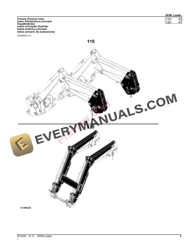 John Deere 603M Loader Parts Catalog PC3324 05NOV23-3