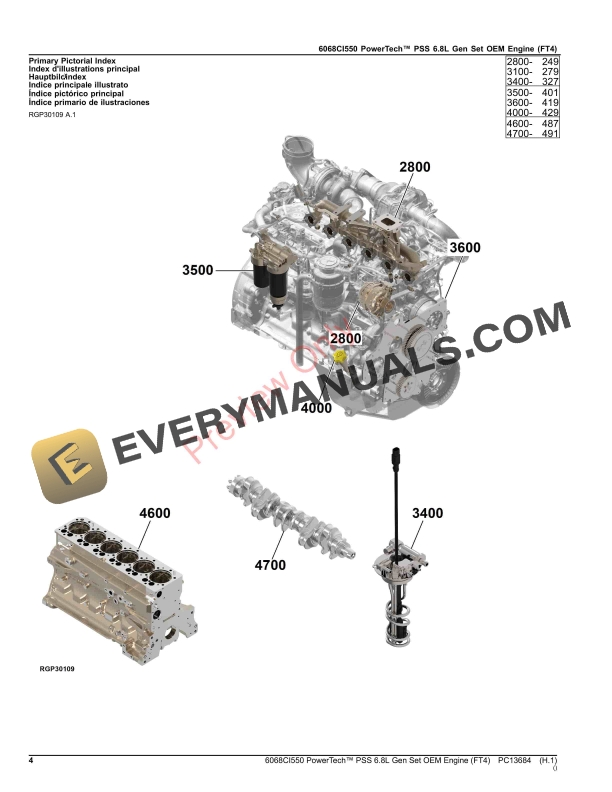 John Deere 6068CI550 PowerTech PSS 6.8L Industrial OEM Engine (FT4) Parts Catalog PC13684 26NOV23-4