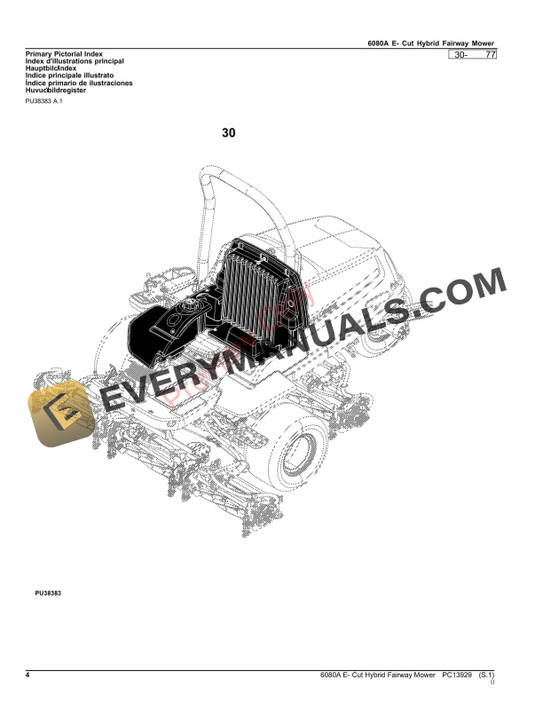 John Deere 6080A E- Cut Hybrid Fairway Mower Parts Catalog PC13929 12NOV23-4