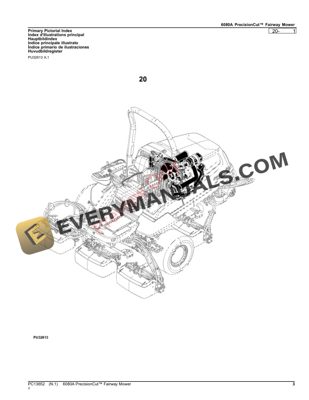 John Deere 6080A PrecisionCut Fairway Mower Parts Catalog PC13652 12NOV23-3