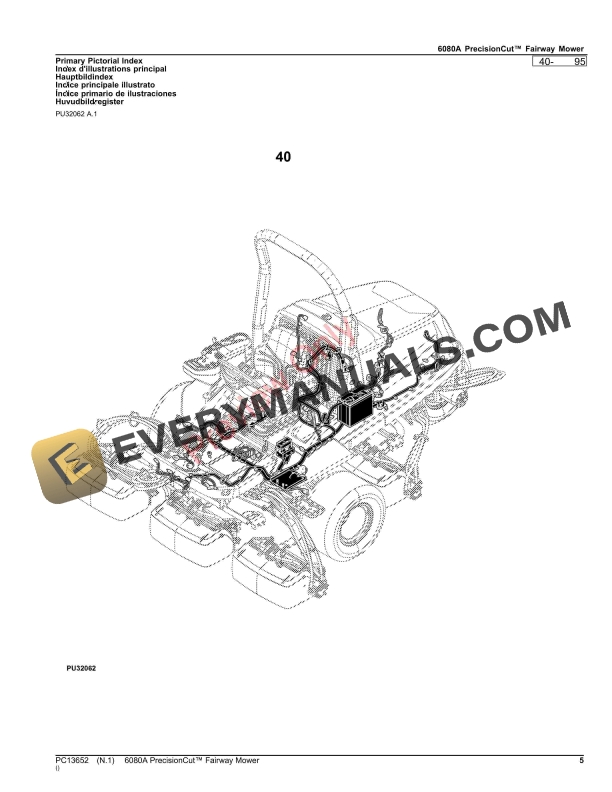 John Deere 6080A PrecisionCut Fairway Mower Parts Catalog PC13652 12NOV23-5