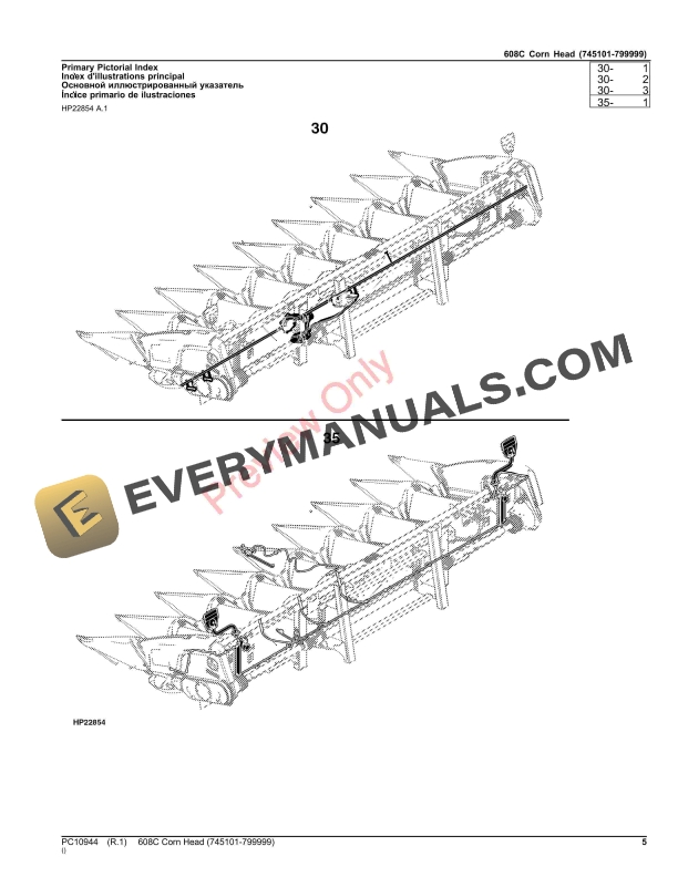 John Deere 608C Corn Head 745101 799999 Parts Catalog PC10944 23NOV23 5
