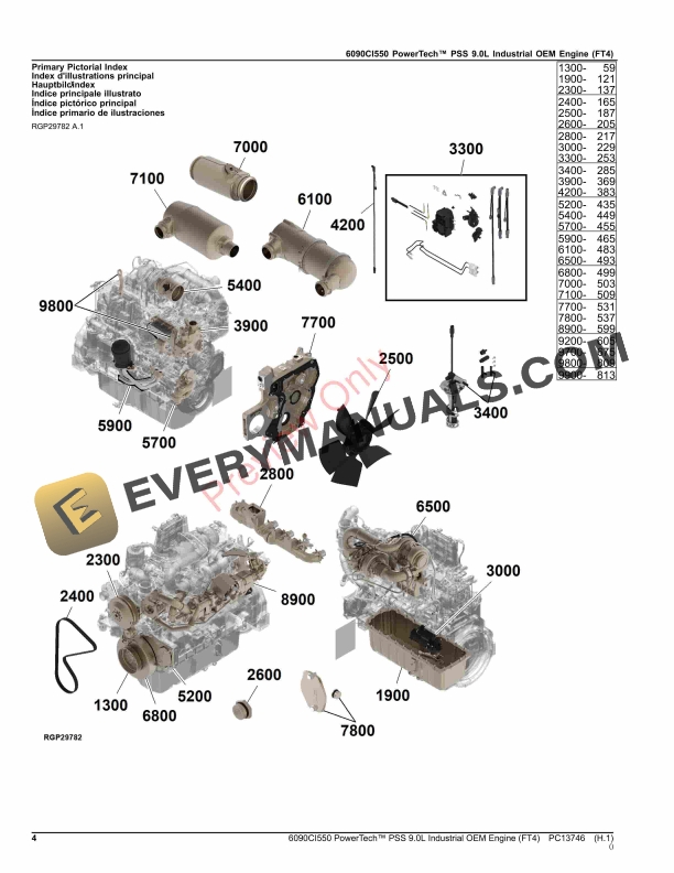 John Deere 6090CI550 PowerTech PSS 9.0L Industrial OEM Engine (FT4) Parts Catalog PC13746 19NOV23-4