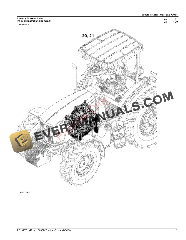 John Deere 6095B Tractor (Cab and OOS) Parts Catalog PC13777 05NOV23-3