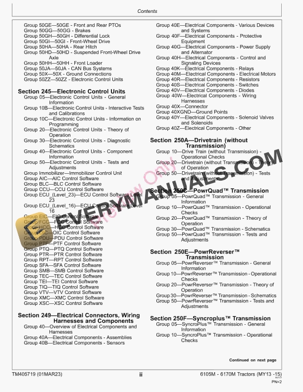 John Deere 6105M 6115M 6125M 6130M 6140M 6150M 6170M MY2013 Diagnostic Technical Manual TM405719 01MAR23 4