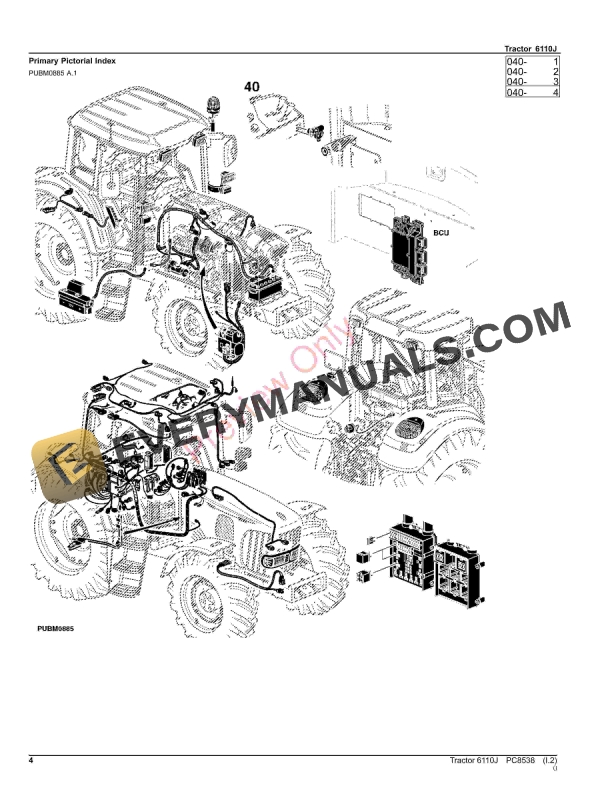 John Deere 6110J Tractor Parts Catalog PC8538 24AUG23-4