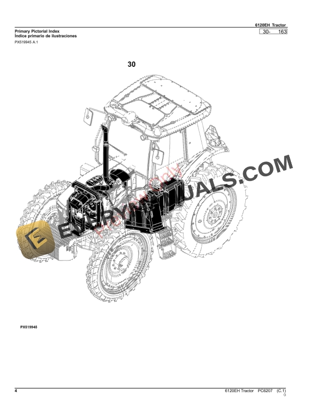 John Deere 6120EH Tractor Parts Catalog PC6207 07NOV23-4