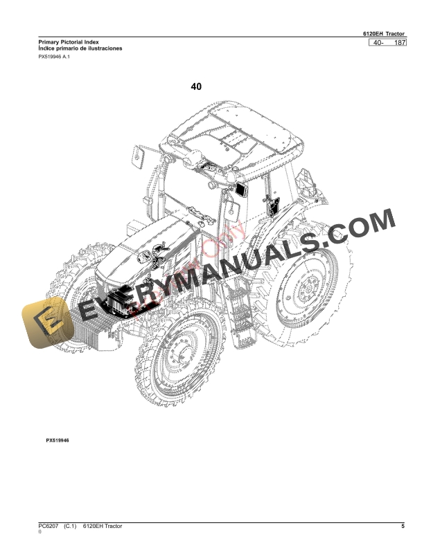 John Deere 6120EH Tractor Parts Catalog PC6207 07NOV23-5