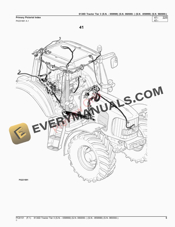 John Deere 6130D Tractor Tier 3&nbsp;(S.N. – 059999) (S.N. 060000 Parts Catalog PC6151 17SEP23-5