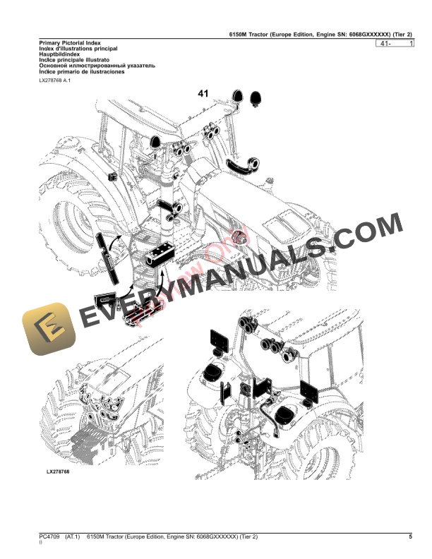 John Deere 6150M Tractor (Tier 2) Parts Catalog PC4709 15OCT23-5