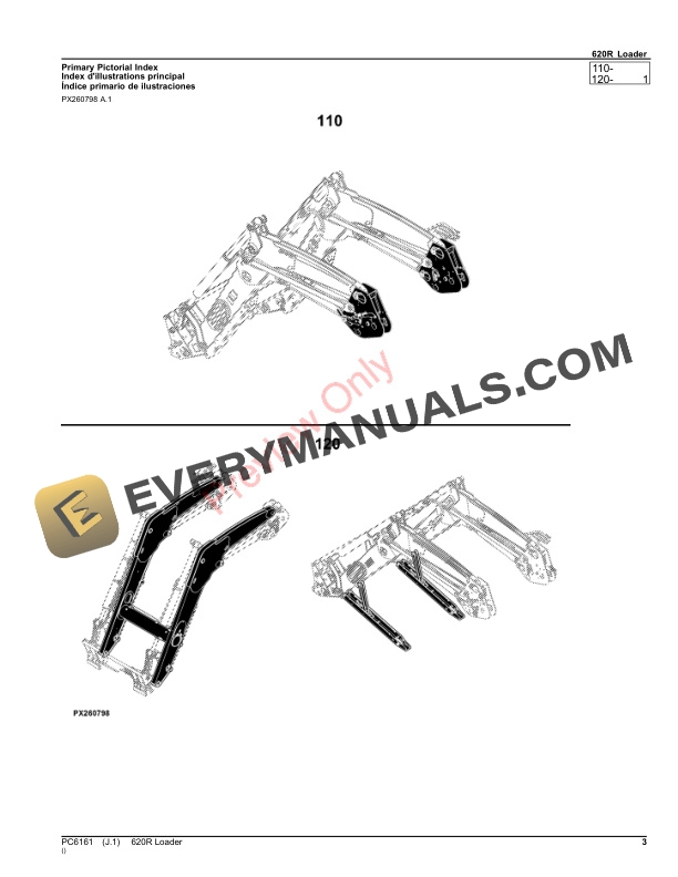 John Deere 620R Loader Parts Catalog PC6161 15OCT23-3