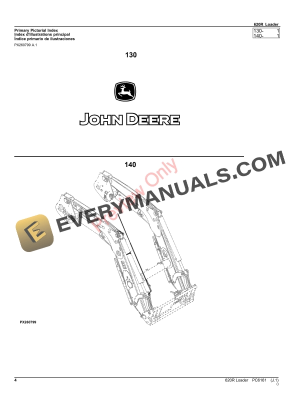 John Deere 620R Loader Parts Catalog PC6161 15OCT23-4