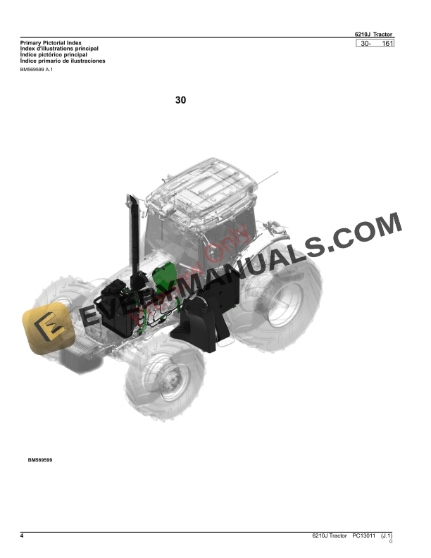 John Deere 6210J Tractor Parts Catalog PC13011 30SEP23-4