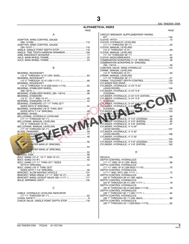 John Deere 630 Tandem Disk Parts Catalog PC2248 14JUN11-5