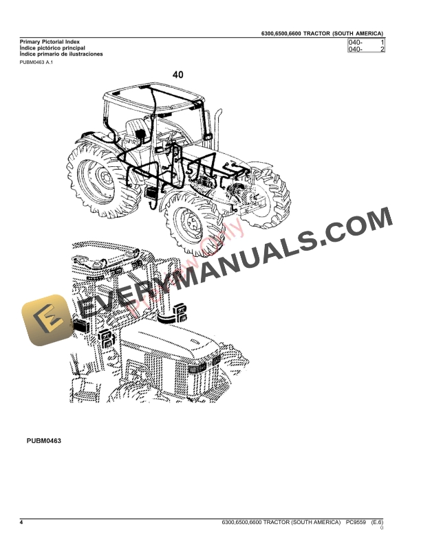 John Deere 6300, 6500 and 6600 Tractors Parts Catalog PC9559 01JUL22-4