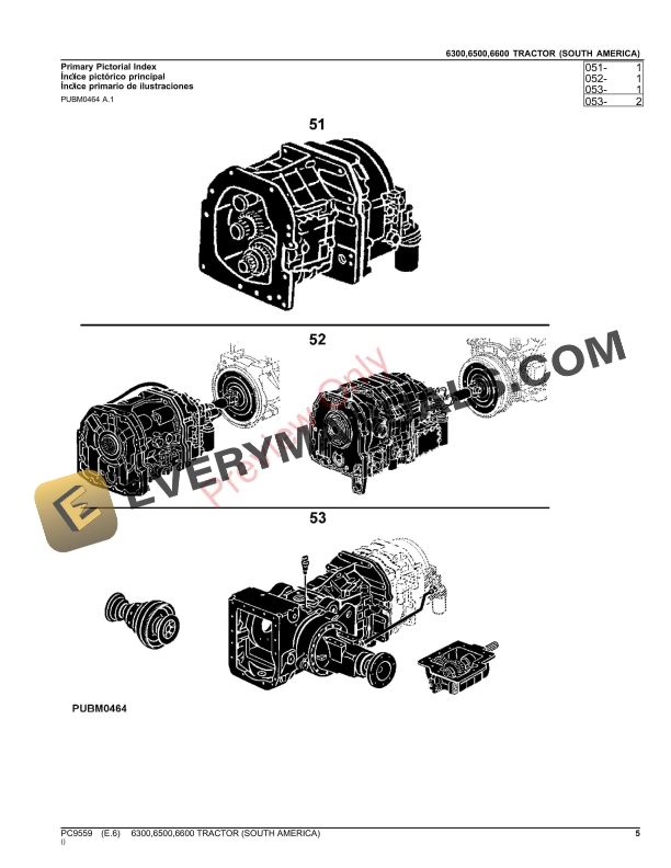 John Deere 6300, 6500 and 6600 Tractors Parts Catalog PC9559 01JUL22-5