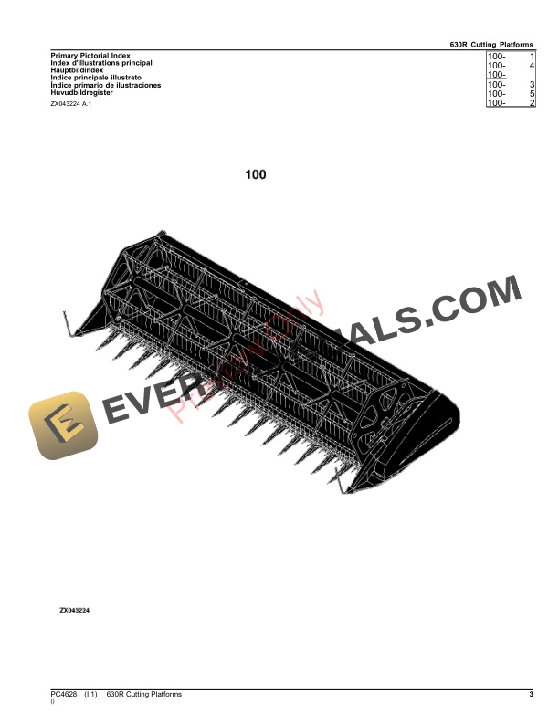 John Deere 630R Cutting Platforms Parts Catalog PC4628 19OCT23-3