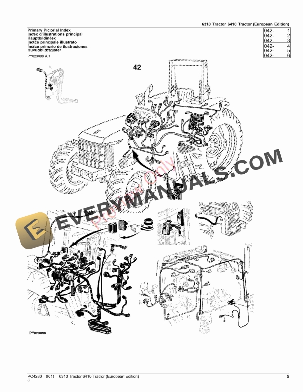John Deere 6310, 6410 TRACTORS Parts Catalog PC4280 17AUG23-5