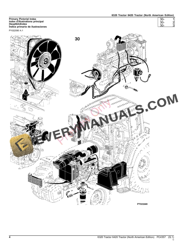 John Deere 6320, 6420 Tractors Parts Catalog PC4357 06AUG23-4