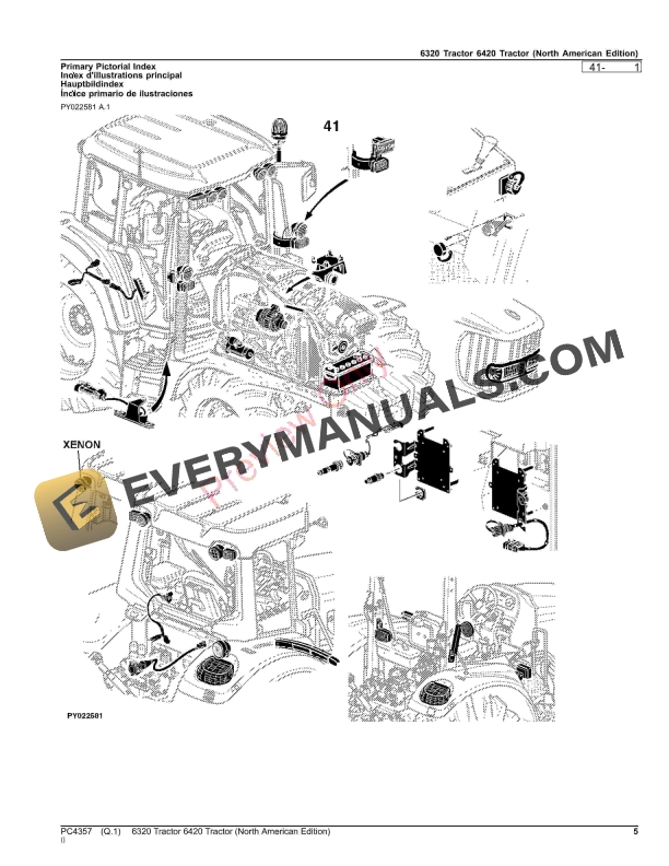 John Deere 6320, 6420 Tractors Parts Catalog PC4357 06AUG23-5