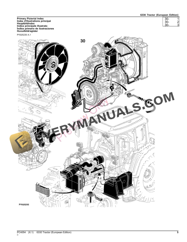 John Deere 6330 Tractor Parts Catalog PC4554 03SEP23-5