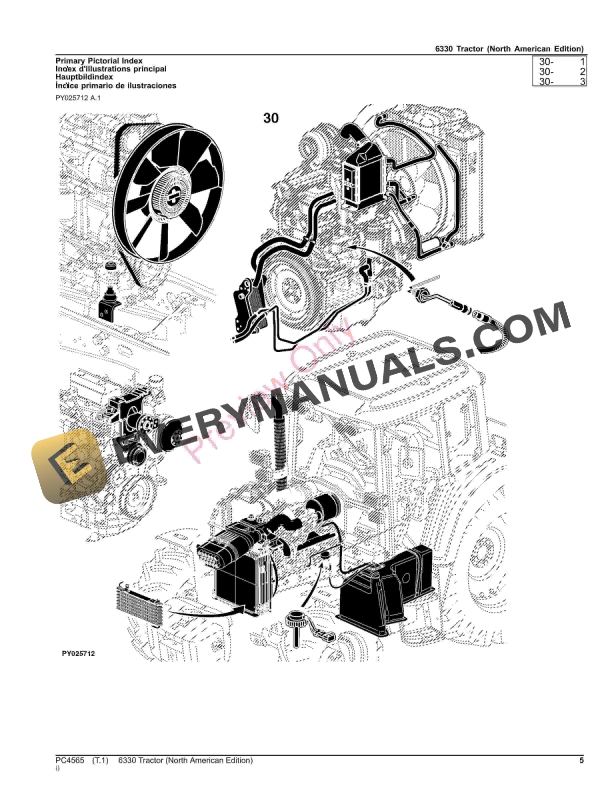 John Deere 6330 Tractor Parts Catalog PC4565 15OCT23-5