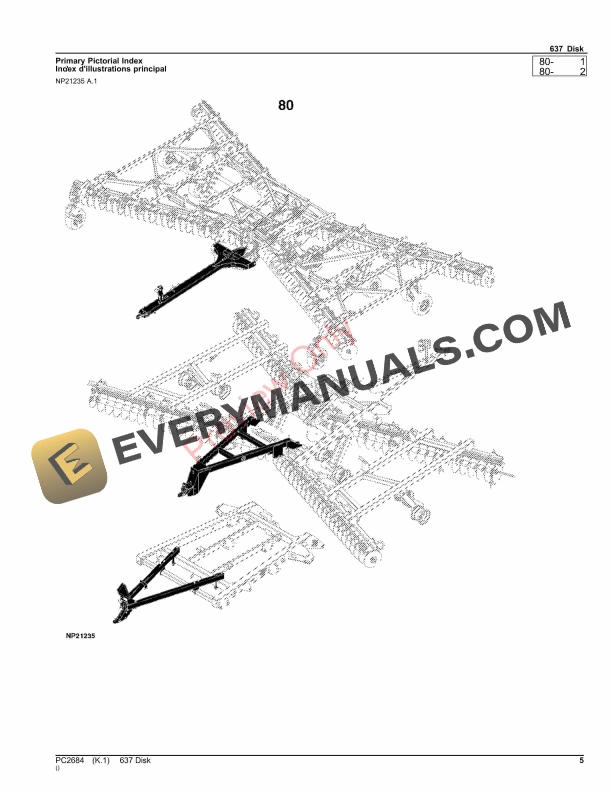 John Deere 637 Disk Parts Catalog PC2684 06AUG23-5